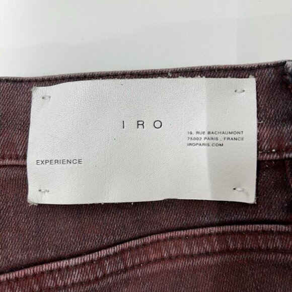 IRO Experience High Rise Skinny Jeans Womens Size 26 Rust Plum - Picture 9 of 10